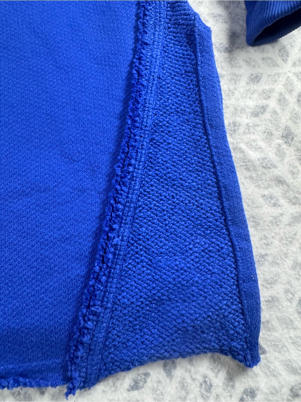 We The Free Royal Blue Ribbed Mock Neck Pullover Tunic Dress Comfy Sweatshirt - Picture 15 of 17